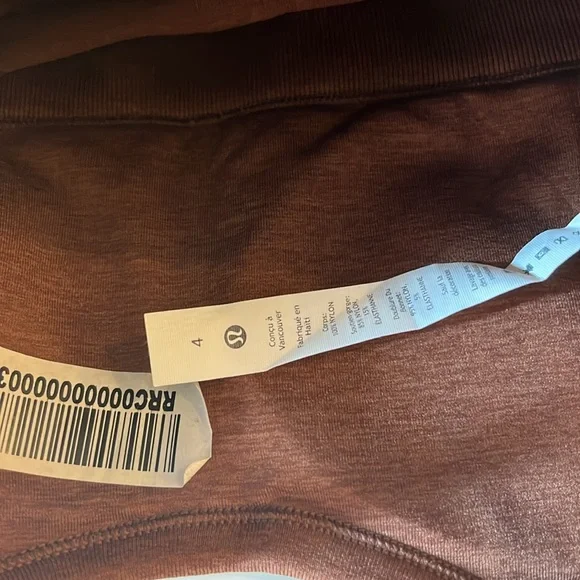 Lululemon Ebb To Street Tank II, Ribbed w Built in Bra, Rustic Clay, Size 4 - Picture 5 of 7